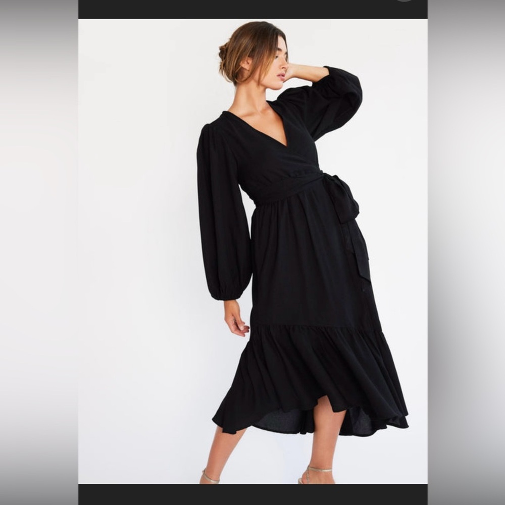 Mille Adela Dress Blackk Georgette silk XXS